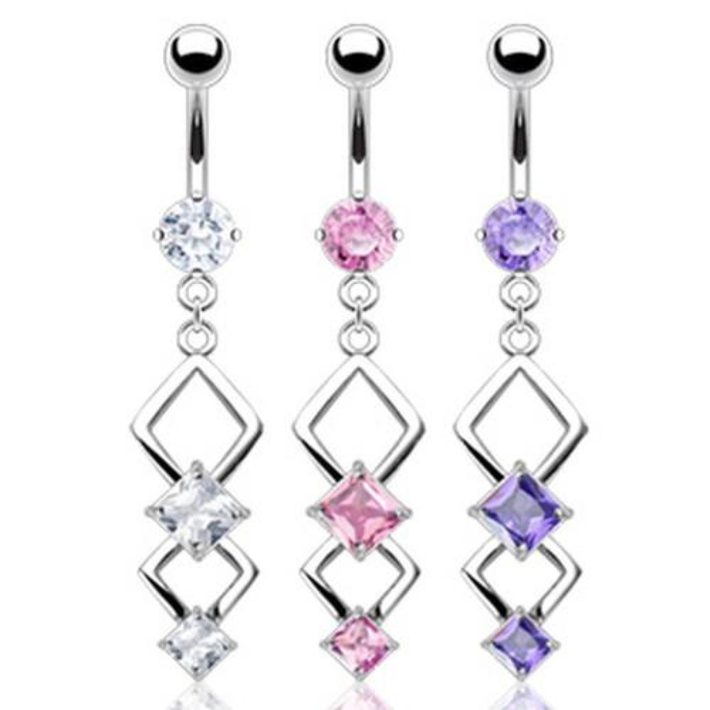 Marquise Crystal Belly Ring